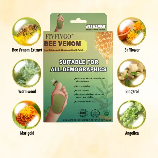 Fivfivgo™ LymphTox Bee Venom Foot Patches