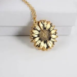 You Are My Sunshine Sunflower Necklace With Gift Box