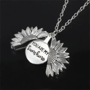 You Are My Sunshine Sunflower Necklace With Gift Box