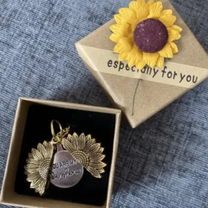 You Are My Sunshine Sunflower Necklace With Gift Box