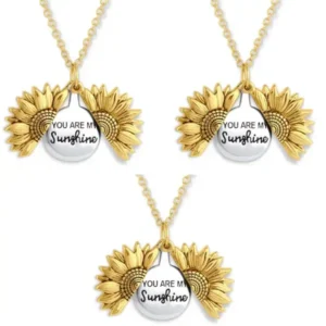 You Are My Sunshine Sunflower Necklace With Gift Box